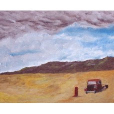 Musings Paintings a farm oil painting on box canvas [ready to hang] 305mm X 254mm Unframed, Ready to Hang 