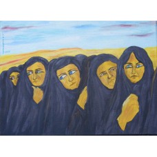 Social Paintings Iraq 2003 Acrylic painting on canvas 405 mm X 302 mm Unframed,  Ready to Hang 