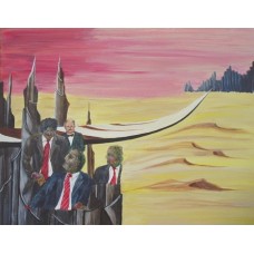 Political Paintings It's about power oil on canvas box 455mm X 355mm Unframed 