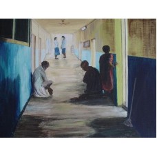 Social Paintings hospital oil on canvas box 356mm X 254mm Unframed 