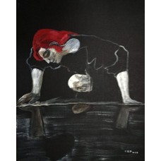 Portrait Paintings Narcissus oil painting on box canvas 400mm x 550mm  unframed - ready to hang 