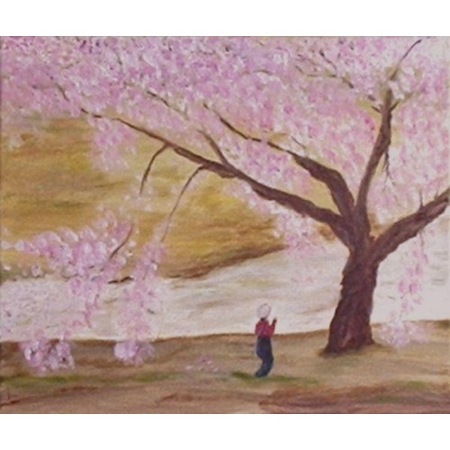 blossom  oil on canvas box 305mm x 254mm Unframed for Home and Office by artist C K Purandare