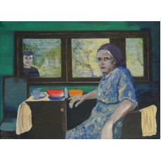 Social Paintings an altercation Oil on Box Canvas 300mm x 225mm Unframed 