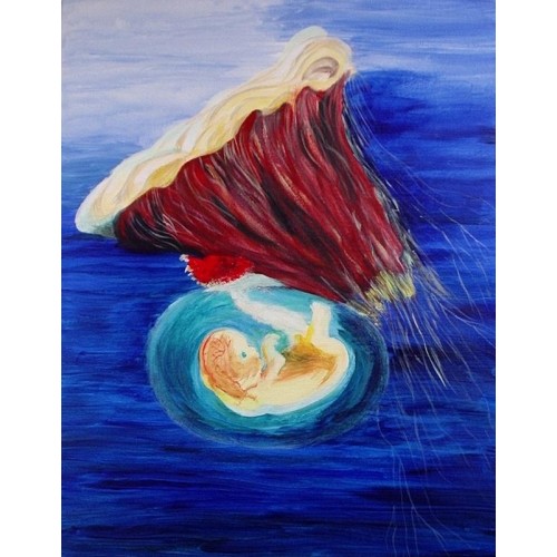 adrift  Acrylic painting on canvas 405mm x 510mm Unframed for Home and Office by artist C K Purandare