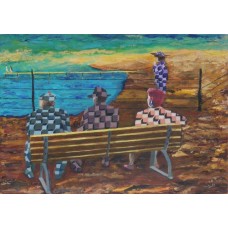 Social Paintings [de]fence Oil on Canvas Board 355 mm X 255 mm Framed 