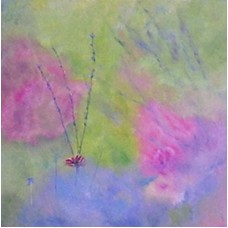 Modern Art Paintings haze, stalks and flowers too Oil on Box Canvas 305 mm X 305 mm Unframed, Ready to hang 