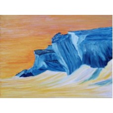 Modern Art Paintings ice-aggression in nature  oil on canvas box 229mm x 305mm Unframed 