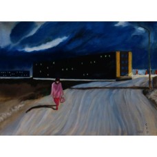 Contemporary Paintings if streets could talk Oil on Box Canvas 406mmX305mm  Unframed, Ready to Hang Painting for Sale