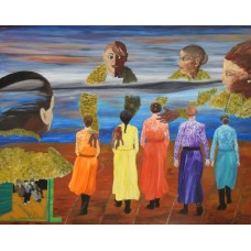 Social Paintings the march Oil on Box Canvas 760 mm X 610 mm Unframed,  Ready to Hang 