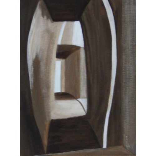 passage  Oil on Box Canvas 230 mm X 300 mm Unframed, Ready to hang for Home and Office by artist C K Purandare