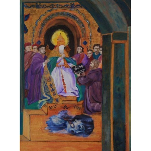 the eleventh commandment  Oil on Canvas 300 mm x 400 mm Unframed,  Ready to Hang for Home and Office by artist C K Purandare